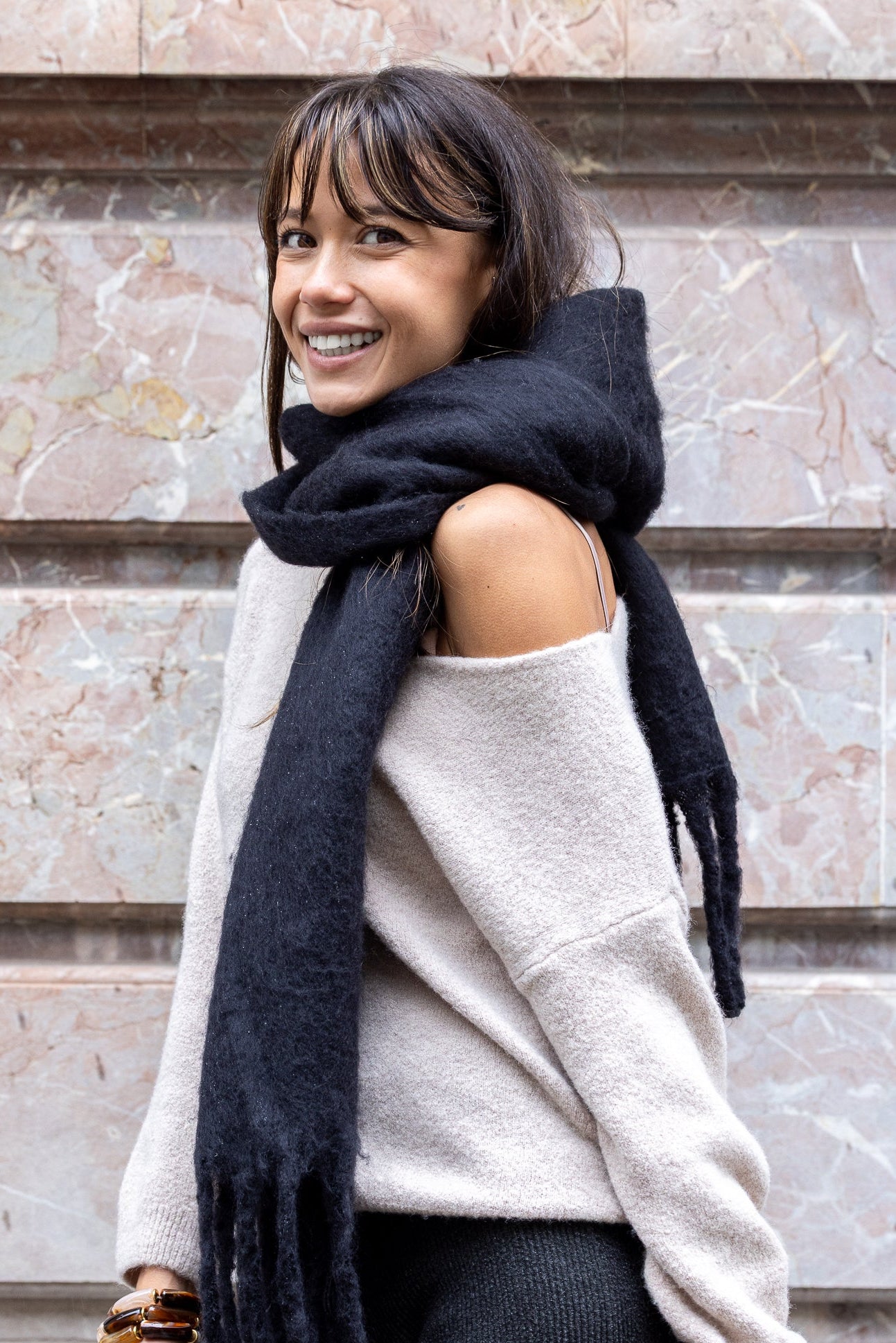 Echarpe Daisy - Noir